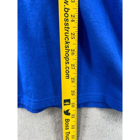 Under Armour T-Shirt Womens‎ XL Blue Pink Heat Gear Crew Short Sleeve Pull Over - Picture 3 of 8